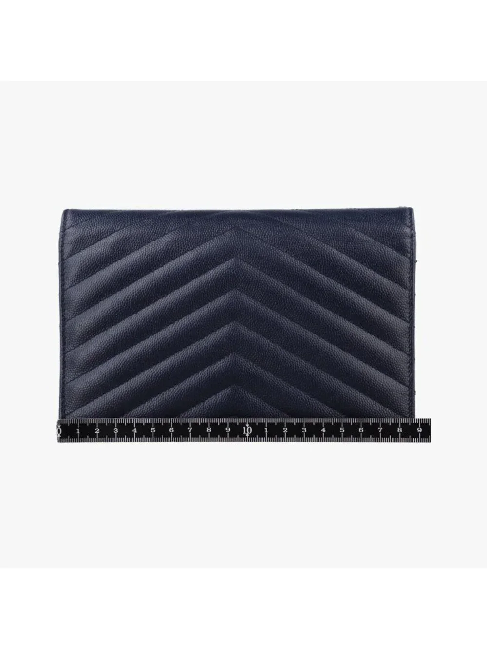 Saint Laurent Monogram Navy Caviar Leather Shoulder Bag